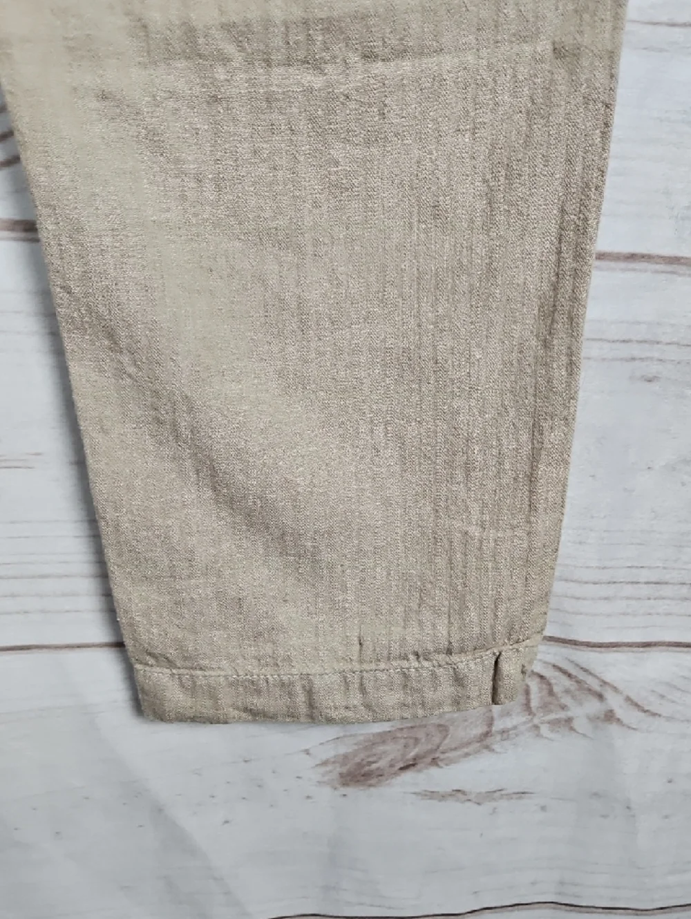 Banana Republic Slim Fit Linen Blend Pants Men's 33x34 Tan/Khaki